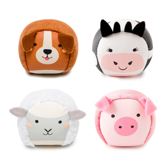 Dooballs - Set di 4 palle di peluche - Fattoria