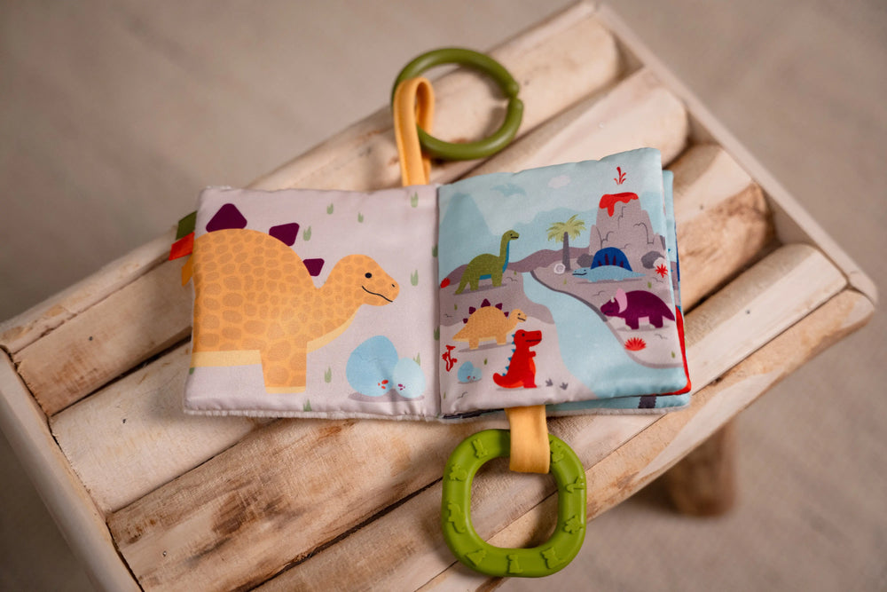 Livre Tissu bébé - Les Amis Dinos