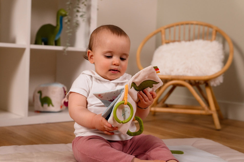 Livre Tissu bébé - Les Amis Dinos