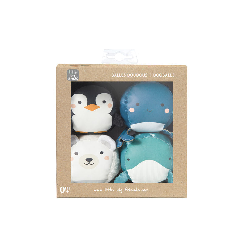 Dooballs - Set di 4 palle di peluche - Oceano